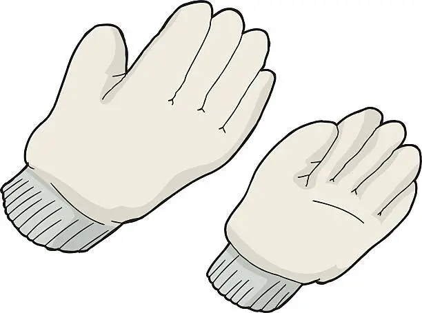 Vector illustration of Generic Work Gloves