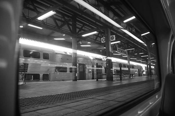 istock Train departing from Central station in Sydney Australia 491210109