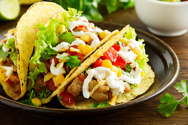 istock Tacos with pork and tomato salsa. 491210183