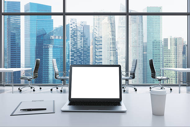 istock workplace in a modern panoramic office in Singapore 491219838