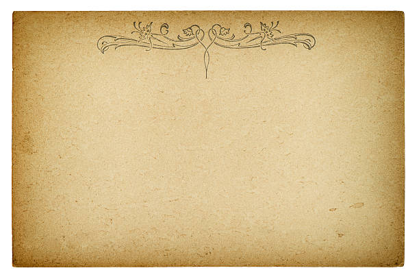 Empty postcard. Vintage retro style paper background