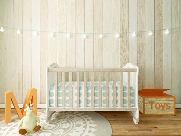 nursery, baby room stock photo