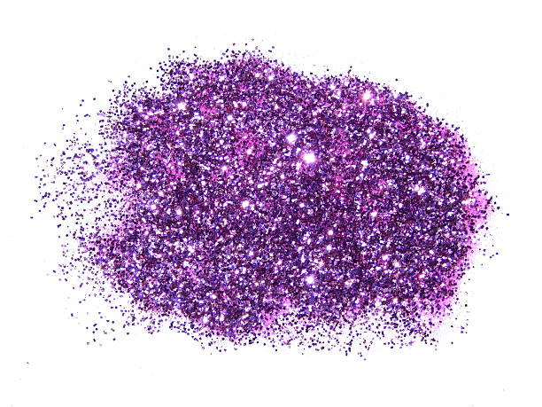 istock Purple glitter sparkle on white background 491223838