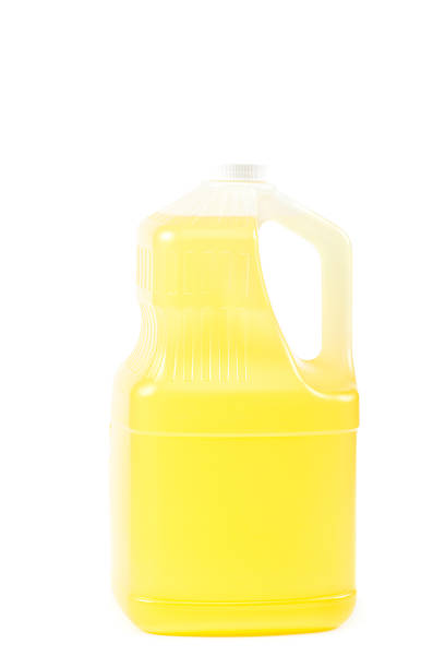 istock Bottle with vegetable oil on white background. 491224348