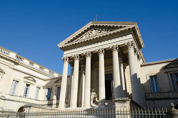 구 법원 (old courthouse) 의 프랑스 몽펠리에발 스톡 사진