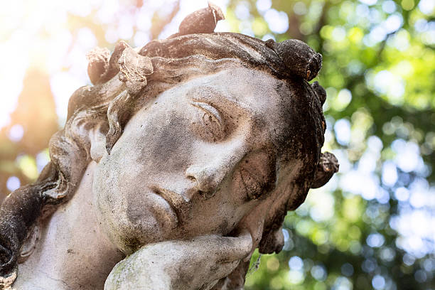 istock portrait of a sad  sculpture in backlit 491232330