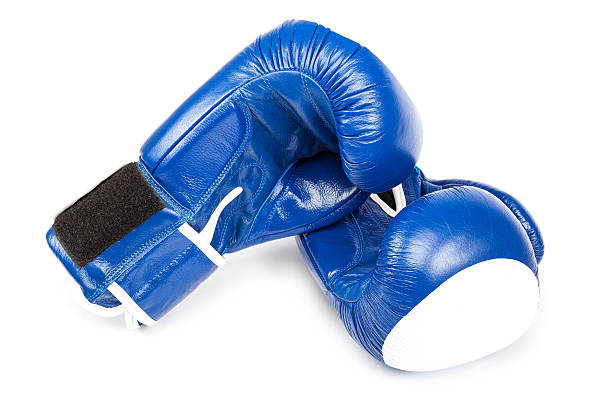istock Boxing gloves on a white background. 491233158