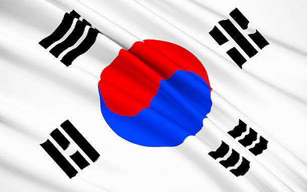 bandeira da coreia do sul - yingyang imagens e fotografias de stock