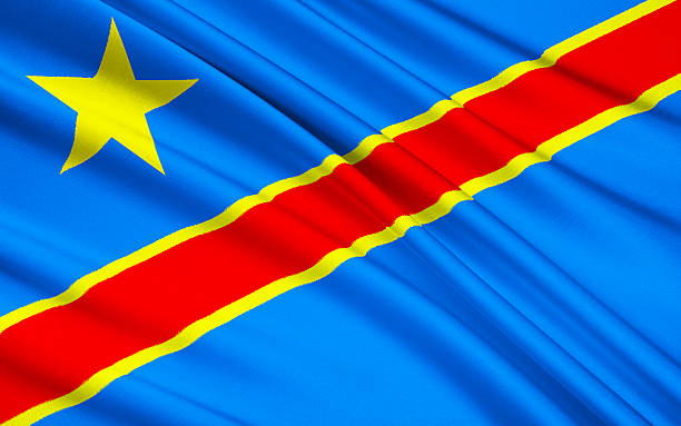 флаг демократической республике конго, сенегал - congolese flag стоковые фото и изображения