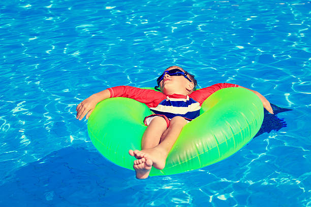 istock little boy in life ring fun at the swimming pool 491242430