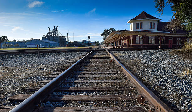istock Train Depot and Tracks in Small Town 491244242