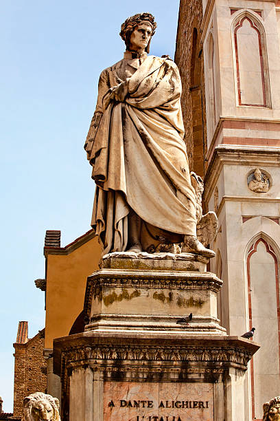istock Dante Statue Basilica Santa Croce Facade Florence Italy 491244247