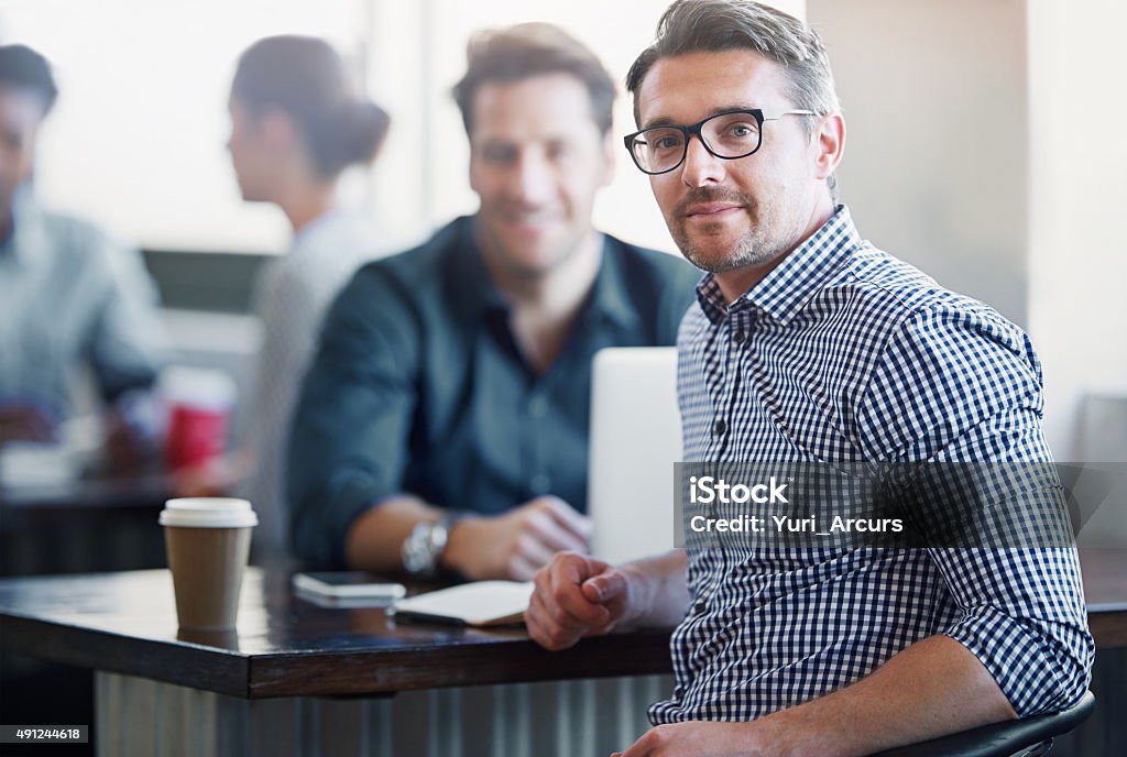 Taking Care Of Business Even Over Coffee Stock Photo - Download Image ...