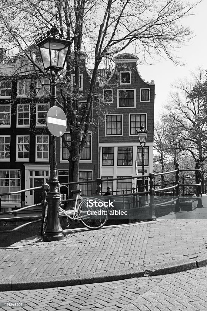 amsterdam cityscape black and white image of the city of amsterdam in holland Amsterdam Stock Photo