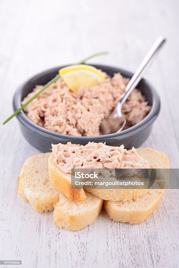 meat spread and bread Spread - Food Stock Photo