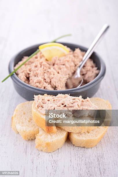 Meat Spread And Bread Stock Photo - Download Image Now - Spread - Food, Tuna - Seafood, 2015