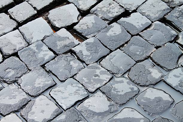 typical Rome pavement, Italy