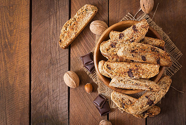 istock Italian biscotti cookies with nuts and chocolate chips 491246748