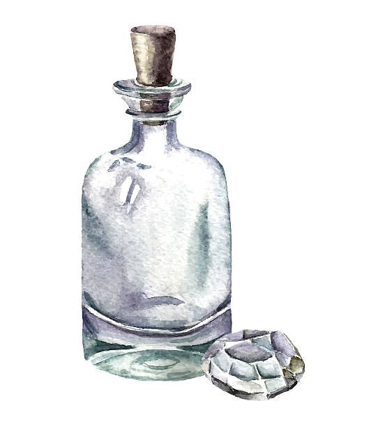 винтажный бутылки духов. - perfume stock illustrations