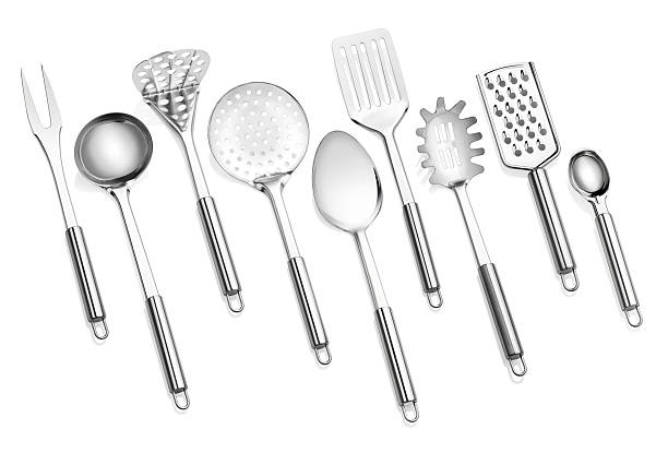 Kitchen Utensil Kitchen utensil set standing against white background Spatula stock pictures, royalty-free photos & images