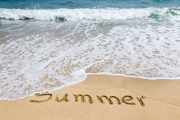 istock Word summer written in sand on the beach 491249569