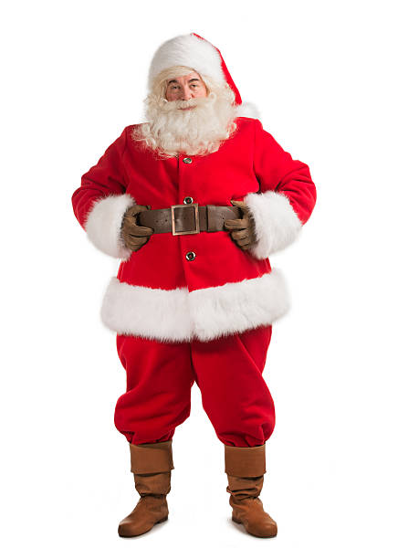 istock Santa Claus standing isolated on white background 491262318