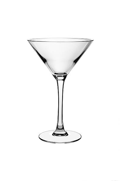 istock Wide glass on high legs close-up on a white background. 491278622