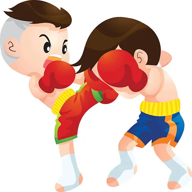 Vector illustration of Muaythai