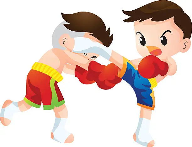 Vector illustration of Muaythai