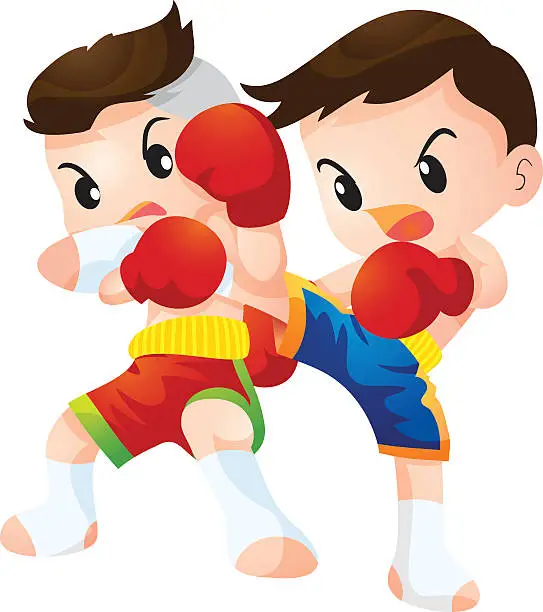 Vector illustration of Muaythai