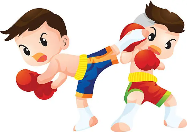 Vector illustration of Muaythai