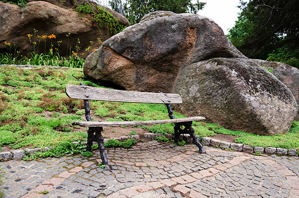 istock Wooden bench 491282636