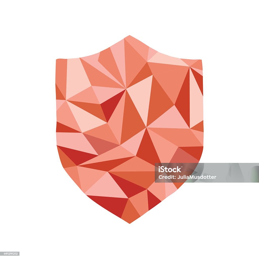Polygonal guard Icon with geometrical figures Abstract geometric shape from triangular faces 2015 stock vector