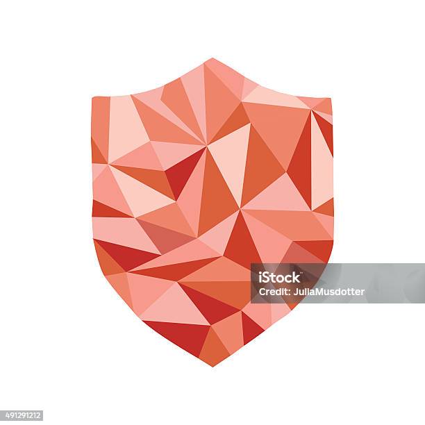 Polygonal Guard Icon With Geometrical Figures Stock Illustration - Download Image Now - 2015, Abstract, Angle