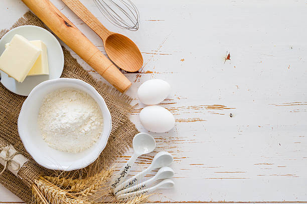 istock Ingredients for baking - milk, butter, eggs, flour, wheat 491291306