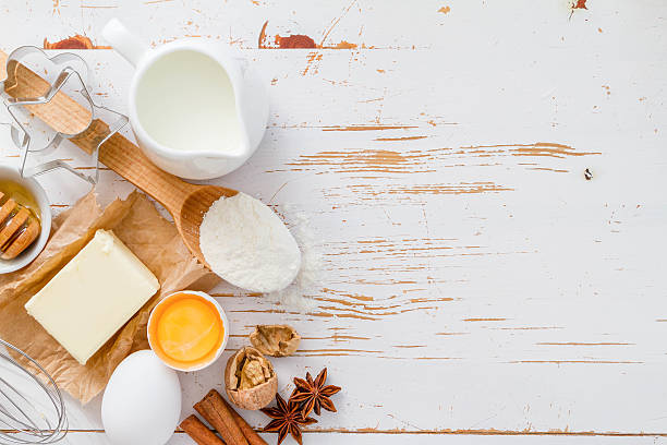 istock Ingredients for baking - milk, butter, eggs, flour, wheat 491291436