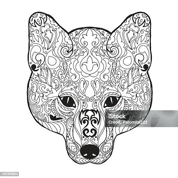 Fox Head Stock Illustration - Download Image Now - 2015, Abstract, Animal