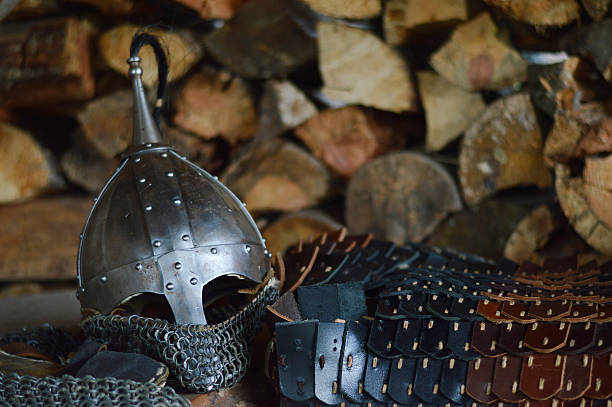 istock Knight's helmet in the Middle Ages. 491293384
