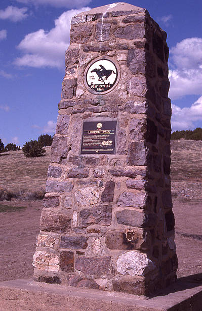 istock Monument to the Pony Express in West Desert northern Utah 491294090