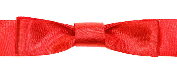 istock real red bow knot on wide satin tape isolated 491297046