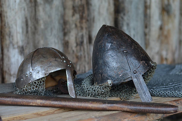 istock Medieval knights helmet in Baltic. 491309384