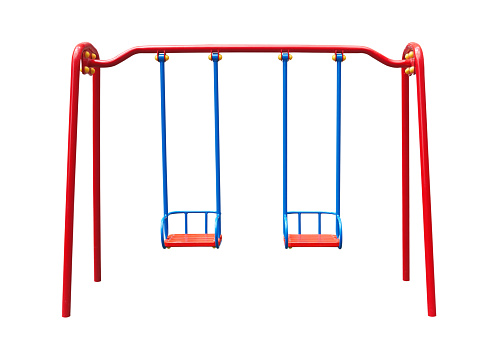 child's swing isolated on a white background