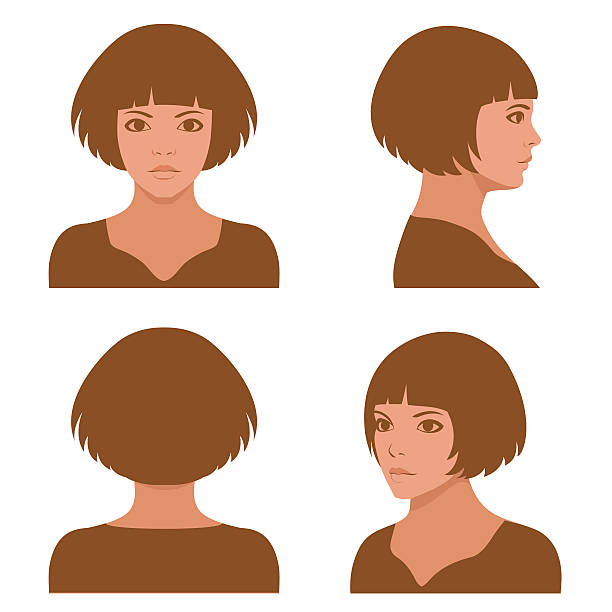полный и профиль головы персонажей face - computer graphic image characters full stock illustrations