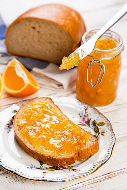istock Slices of bread with jam 491314252