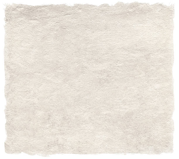 日本のアーティスティックな washi 紙白で分離 - fiber rice paper paper white ストックフォトと画像