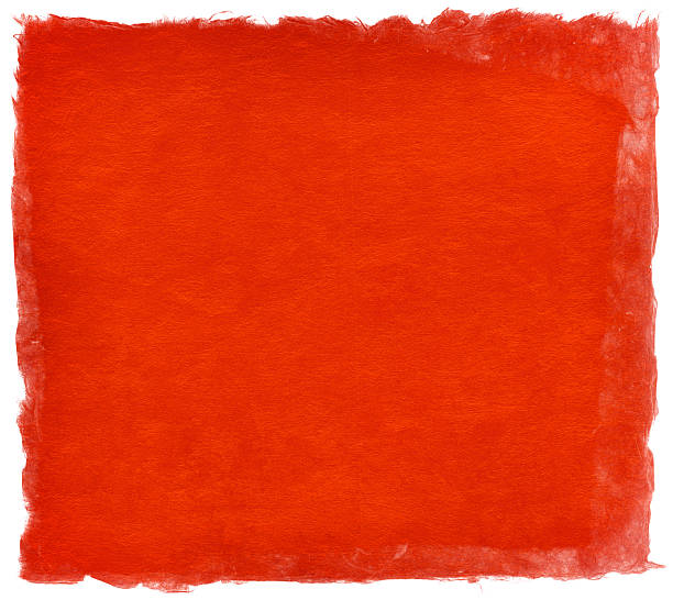 日本の手作りの紙、明るい赤の色、白で分離 - 和紙点のイラスト素材／クリップアート素材／マンガ素材／アイコン素材
