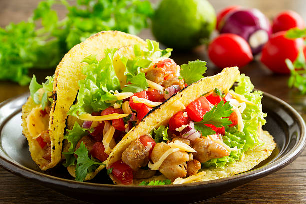 istock Tacos with pork and tomato salsa. 491322327