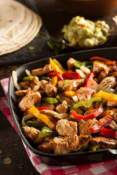 istock Homemade Chicken Fajitas with Vegetables 491322473