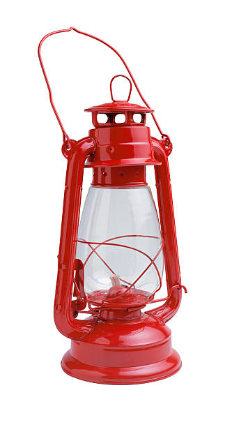 Red Old Lantern stock photo