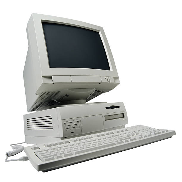 istock Old Desktop computer with monitor 491323603